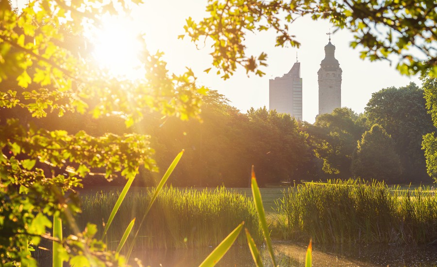 Sonnenaufgang im Johannapark